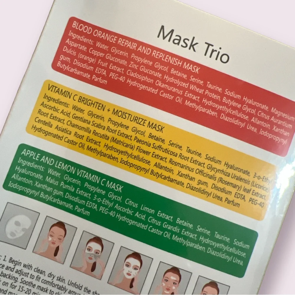 Faccia Face Mask Trío, 3 Mask Set, New in Box‎
